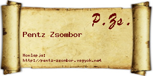 Pentz Zsombor névjegykártya