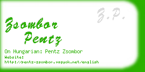 zsombor pentz business card